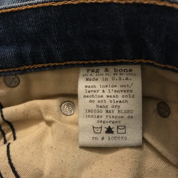 SOLD Rag & Bone The Dre Boyfriend in Indigo wash - Picture 4 of 8